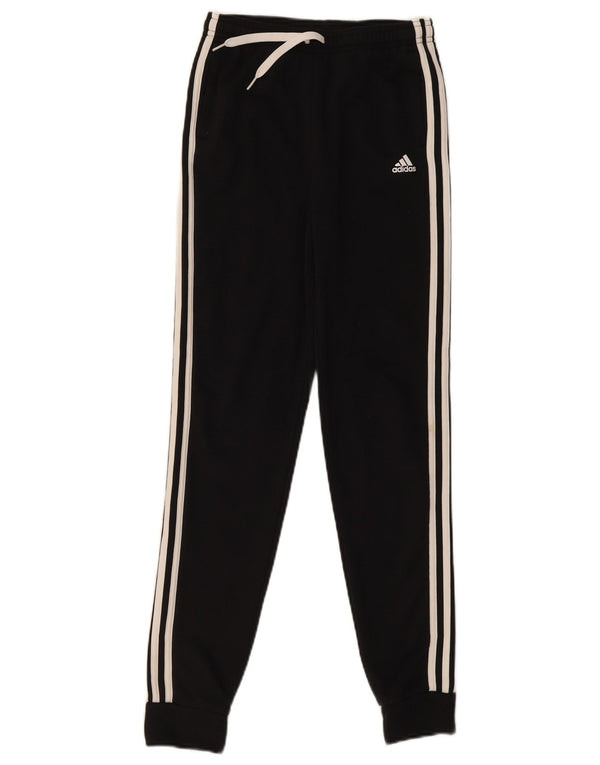 Adidas meninas calças de treino joggers 13-14 anos W24 L29 algodão preto