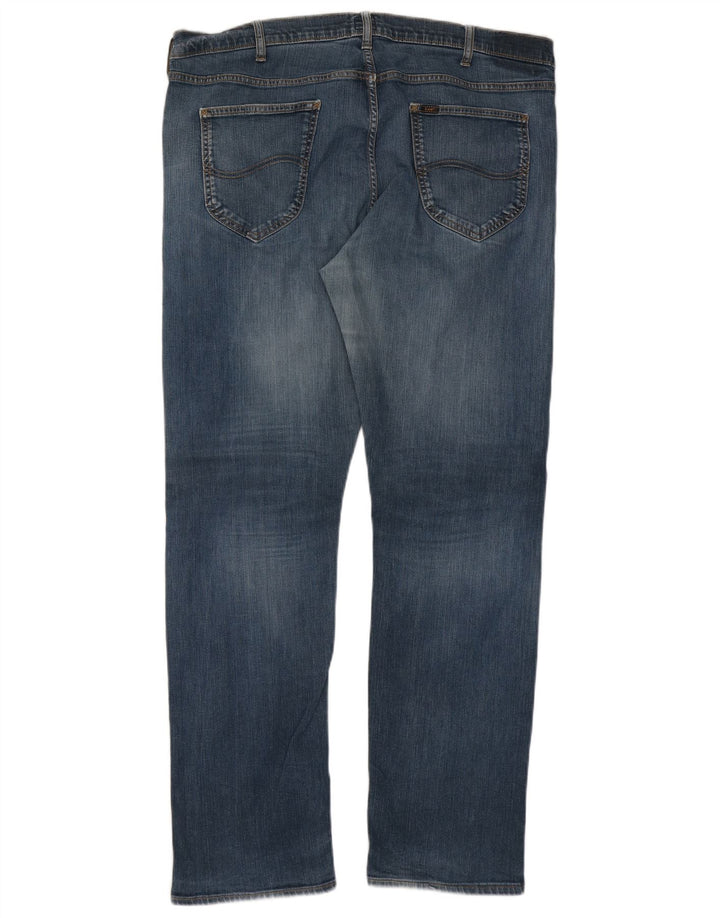 Lee Mens Daren Straight Jeans W42 L34 Azul Algodão