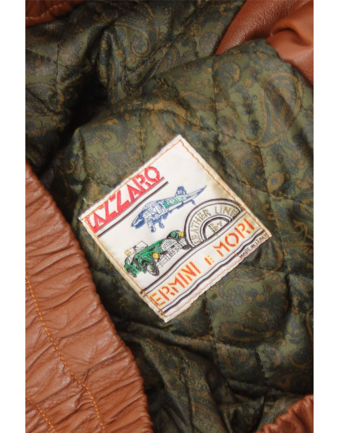 Jaqueta de couro feminina vintage Reino Unido 14 grande marrom