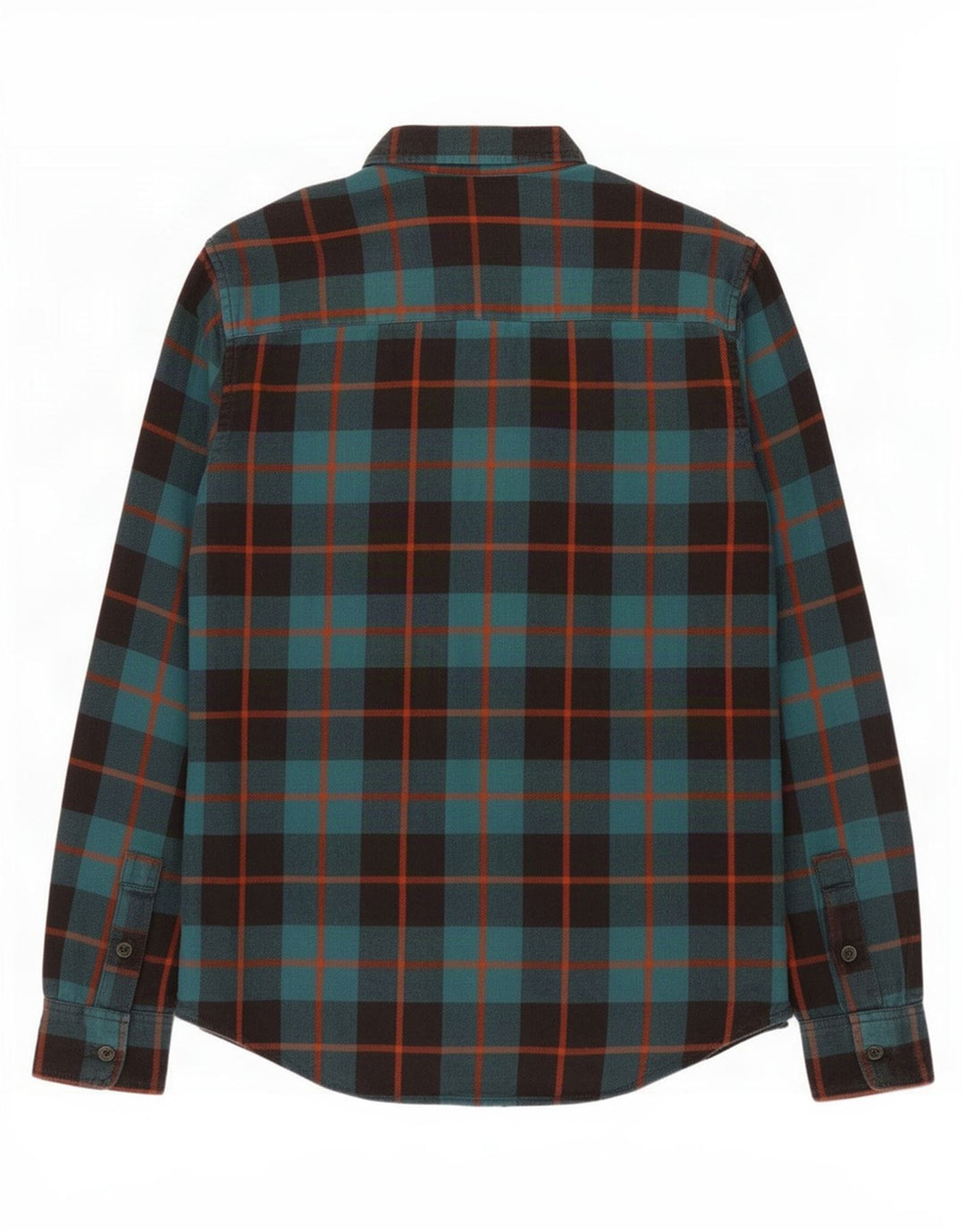 Camisa masculina de flanela Wrangler pequena verde xadrez algodão