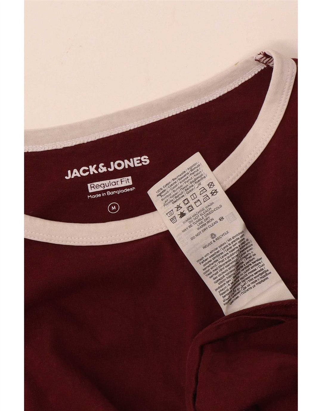 Camiseta masculina Jack & Jones Regular Fit Top Médio Algodão Marrom