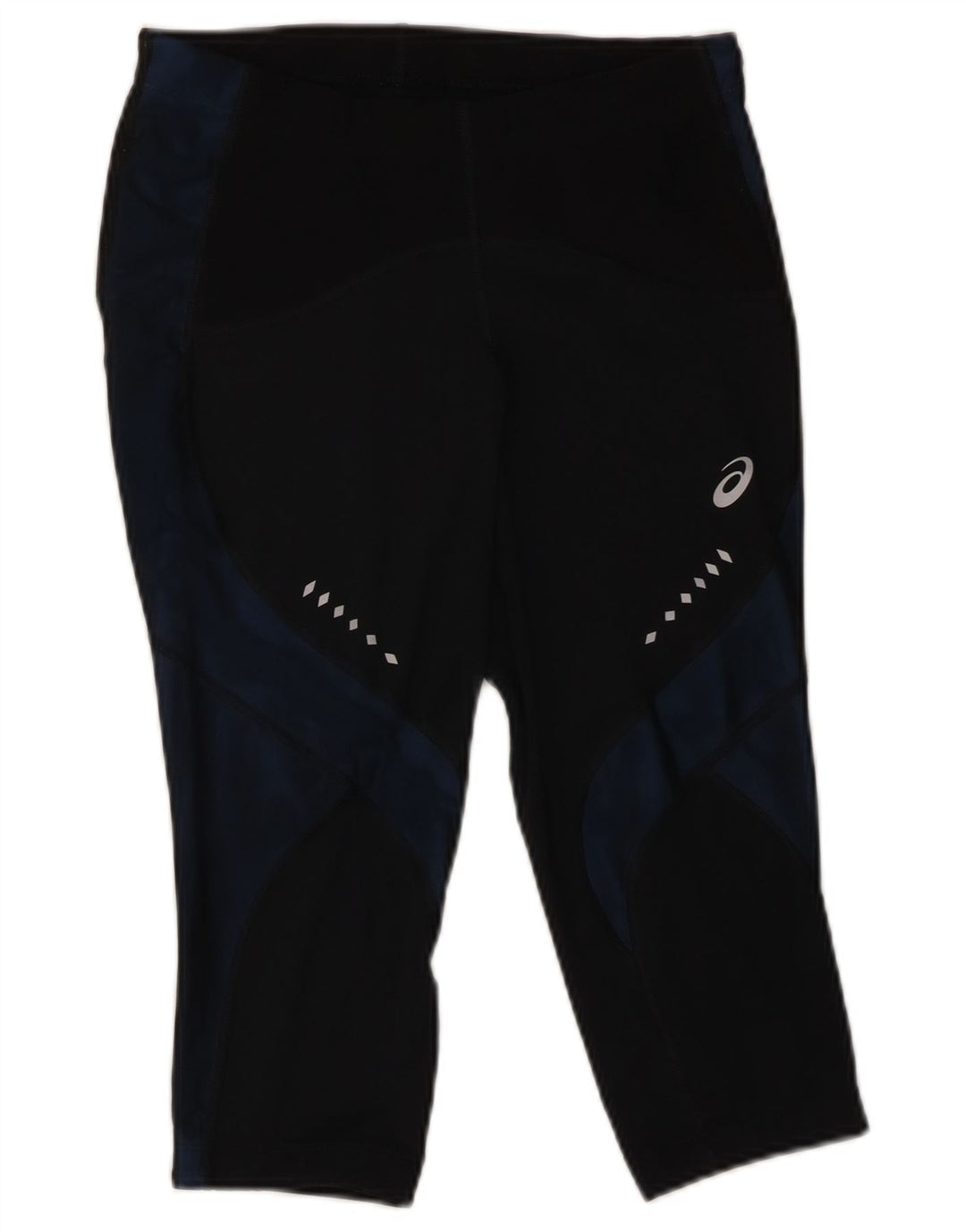 Leggings Capri Mulheres Asics UK 12 Poliéster Preto Médio