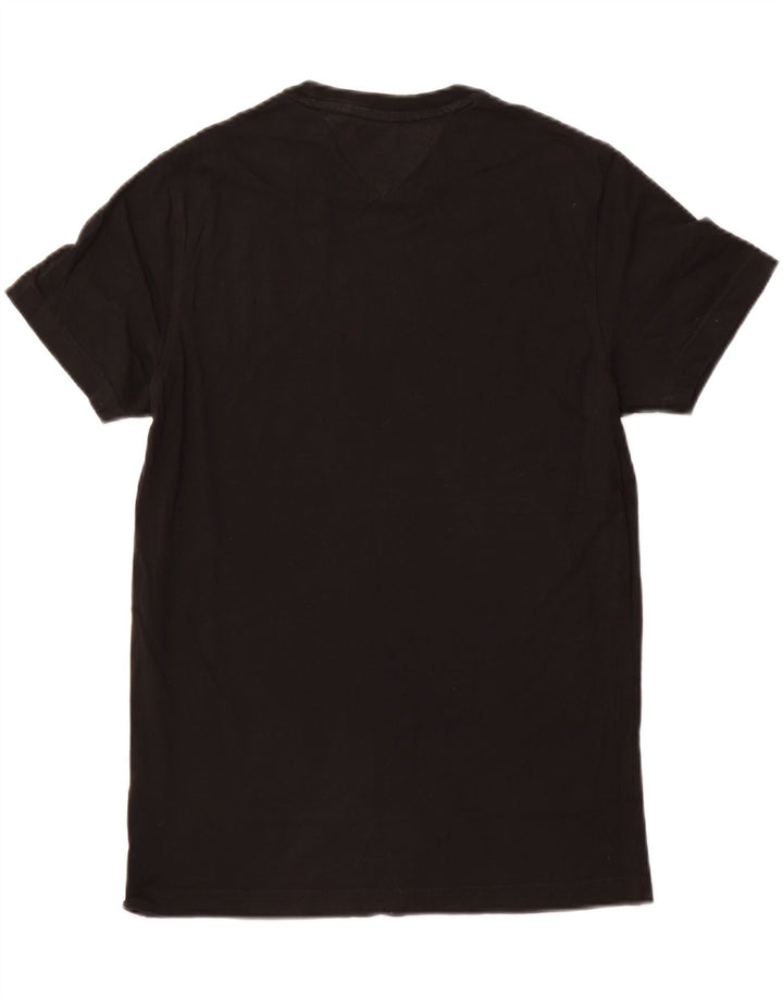 TOMMY HILFIGER Camiseta masculina top pequeno algodão preto