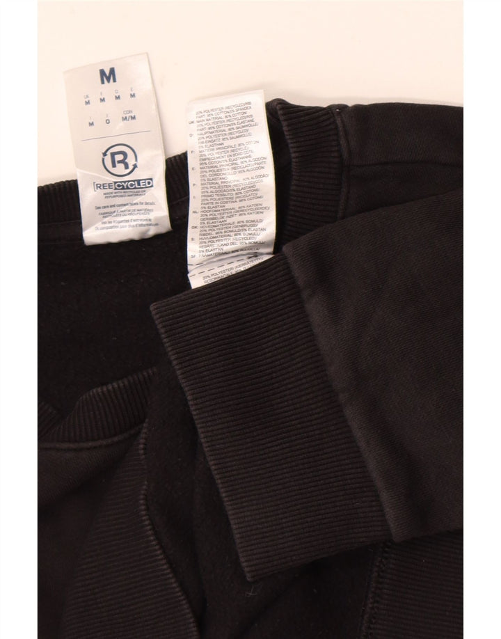Reebok Mens Moletom Jumper Médio Algodão Preto