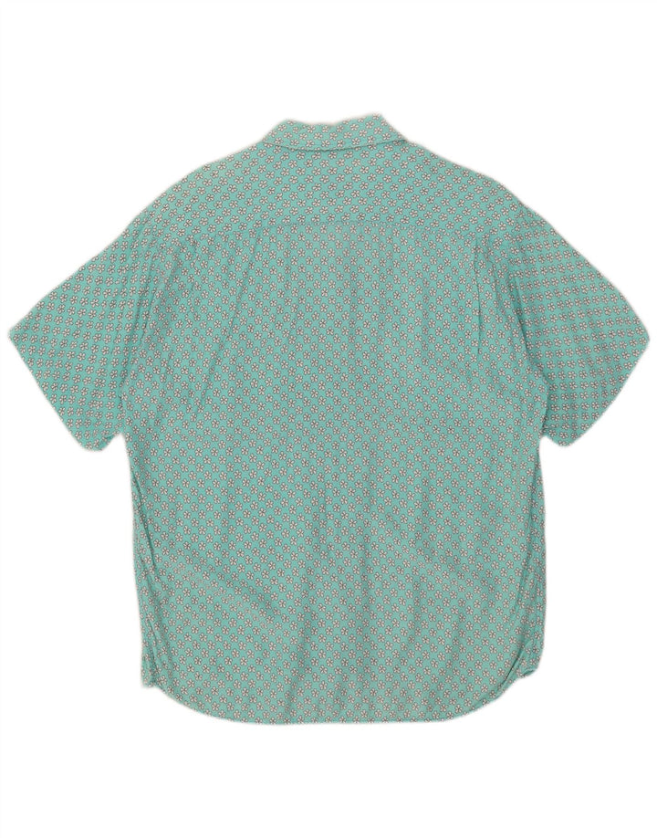 Camisa masculina Carrera de manga curta média turquesa floral