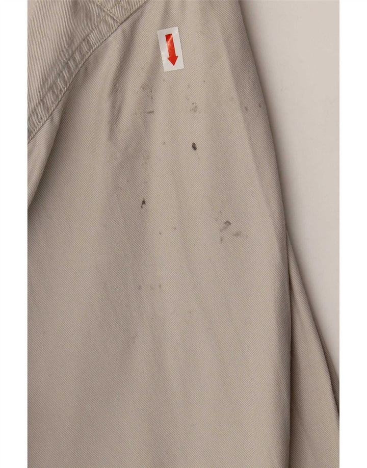 Camisa jeans masculina vintage grande bege