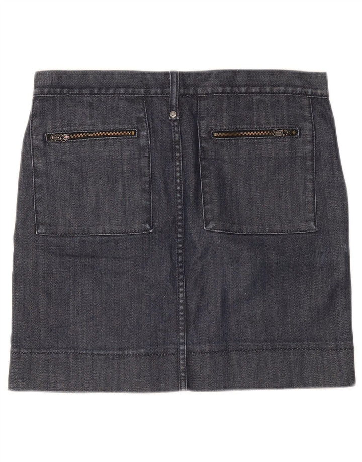 Saia jeans feminina Benetton W32 grande azul marinho