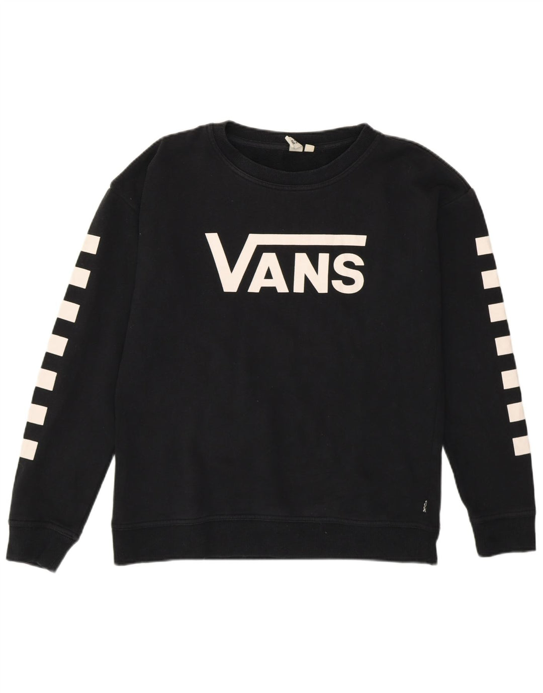 Vans feminino gráfico moletom jumper pequeno algodão geométrico preto