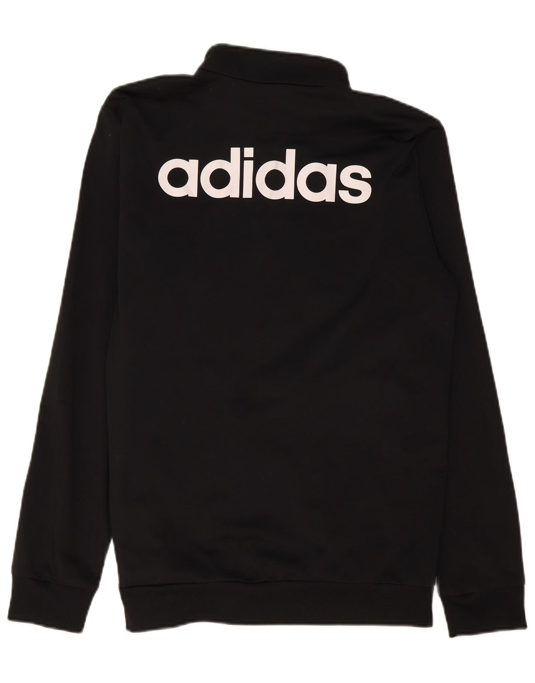 Adidas Mens Graphic Tracksuit Top Jaqueta Grande Poliéster Preto