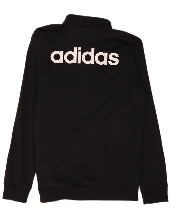 Adidas Mens Graphic Tracksuit Top Jaqueta Grande Poliéster Preto