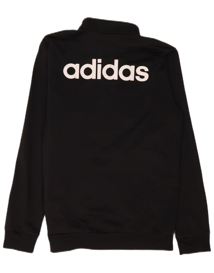Adidas Mens Graphic Tracksuit Top Jaqueta Grande Poliéster Preto
