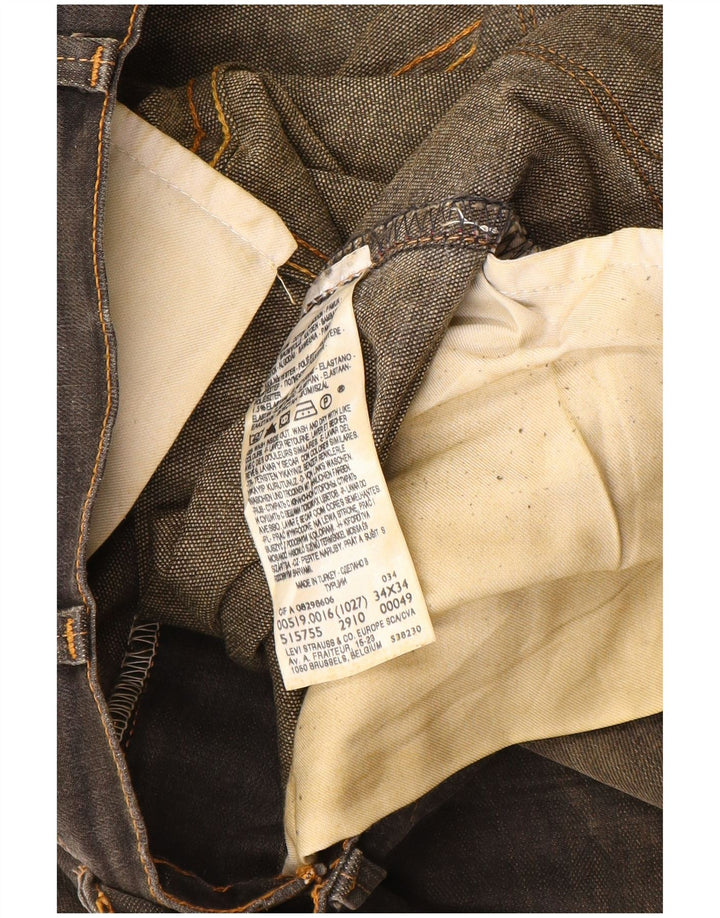 LEVI'S Masculino 519 Slim Jeans W34 L29 Algodão Cinza