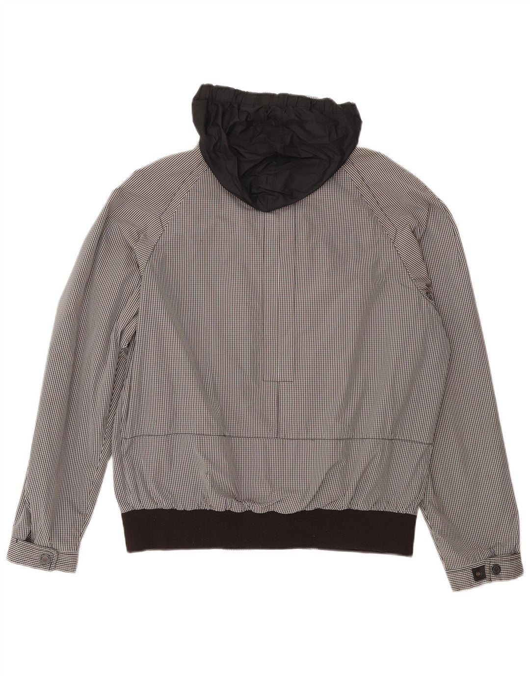 Jaqueta bomber masculina com capuz Hugo Boss EU 50 grande poliéster preto guingão