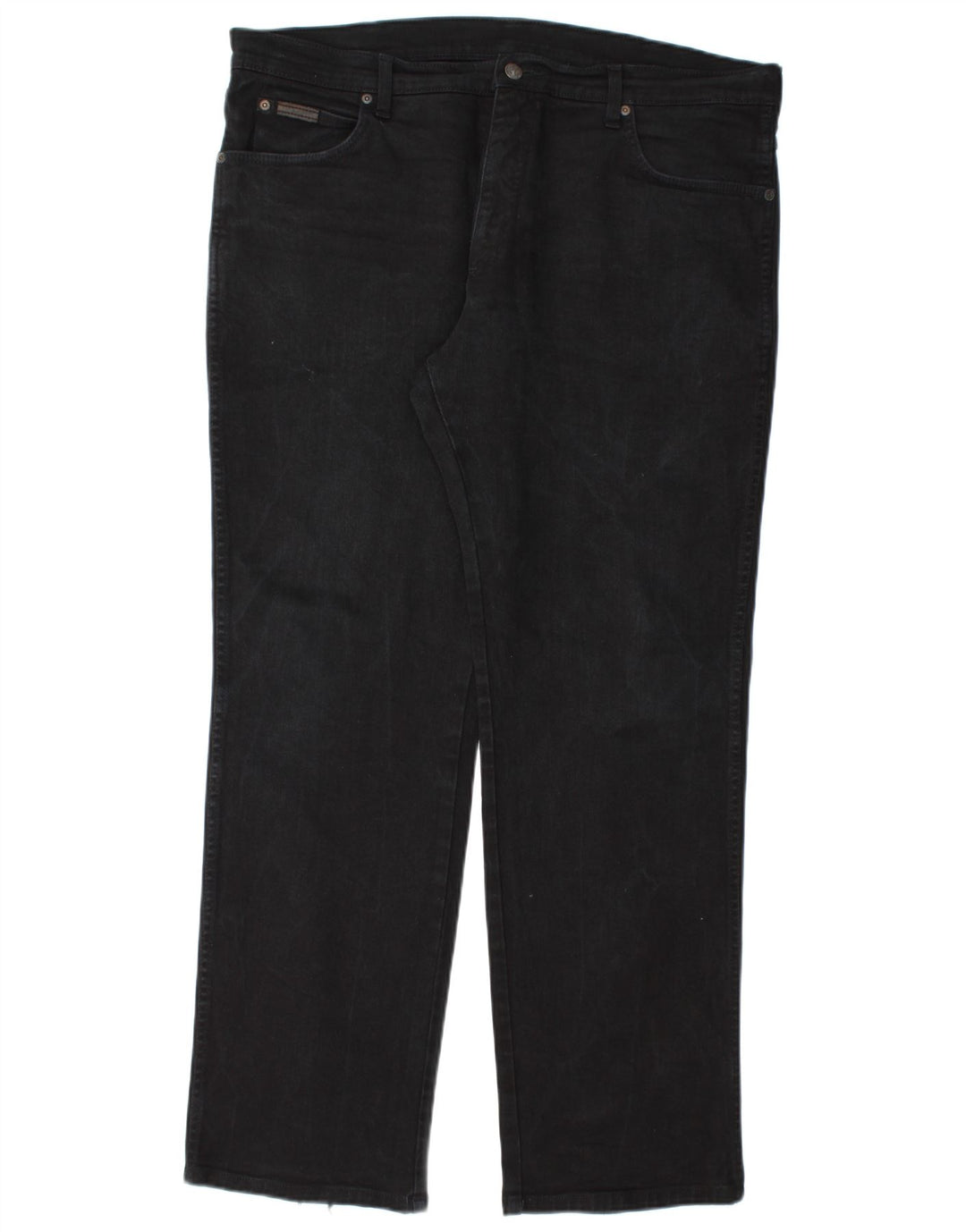 Wrangler Masculino Texas Stretch Straight Jeans W38 L32 Algodão Preto