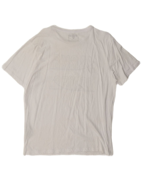 Camiseta gráfica masculina Jack & Jones Top XL algodão branco
