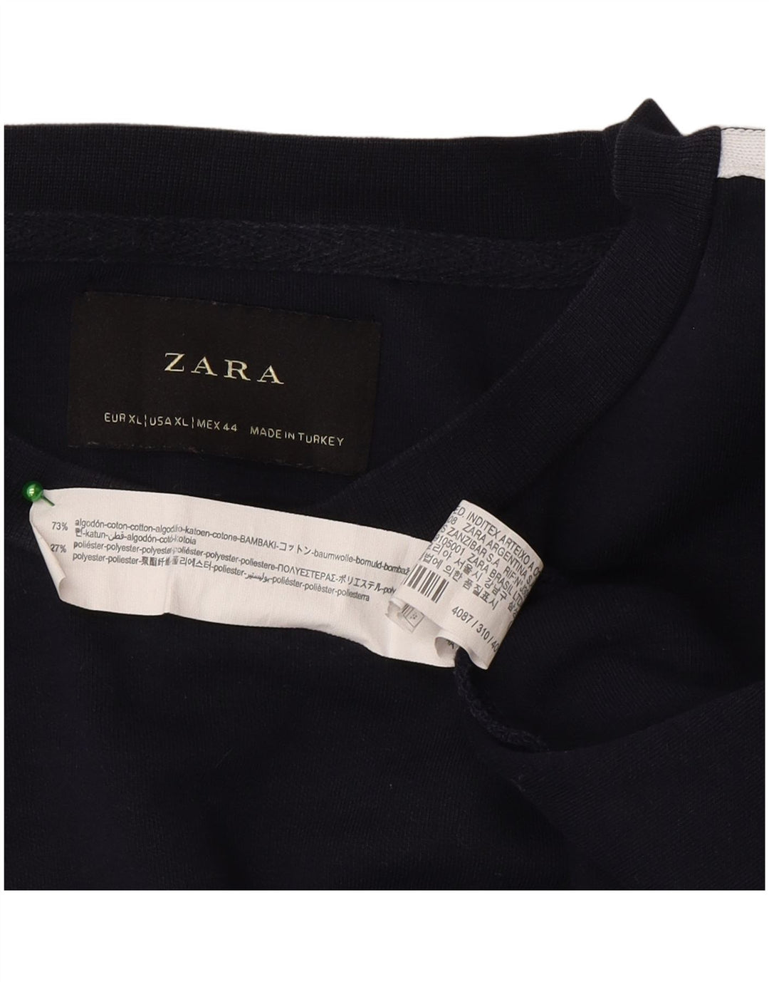 Zara Moletom Masculino Jumper XL Azul Marinho Colorblock