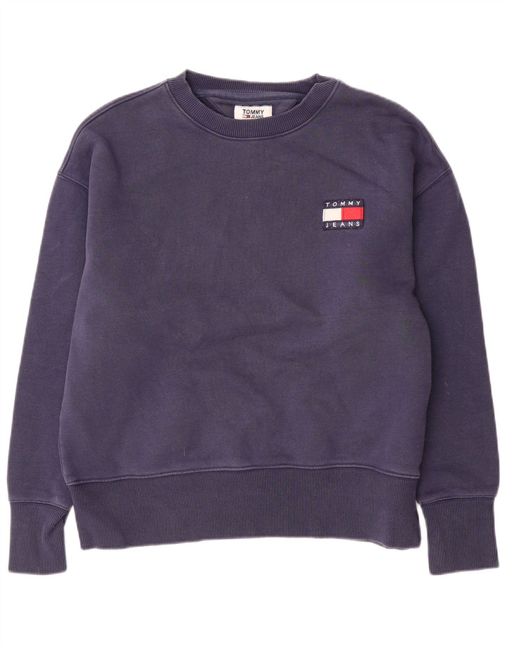 Tommy Hilfiger moletom masculino jumper médio algodão azul marinho