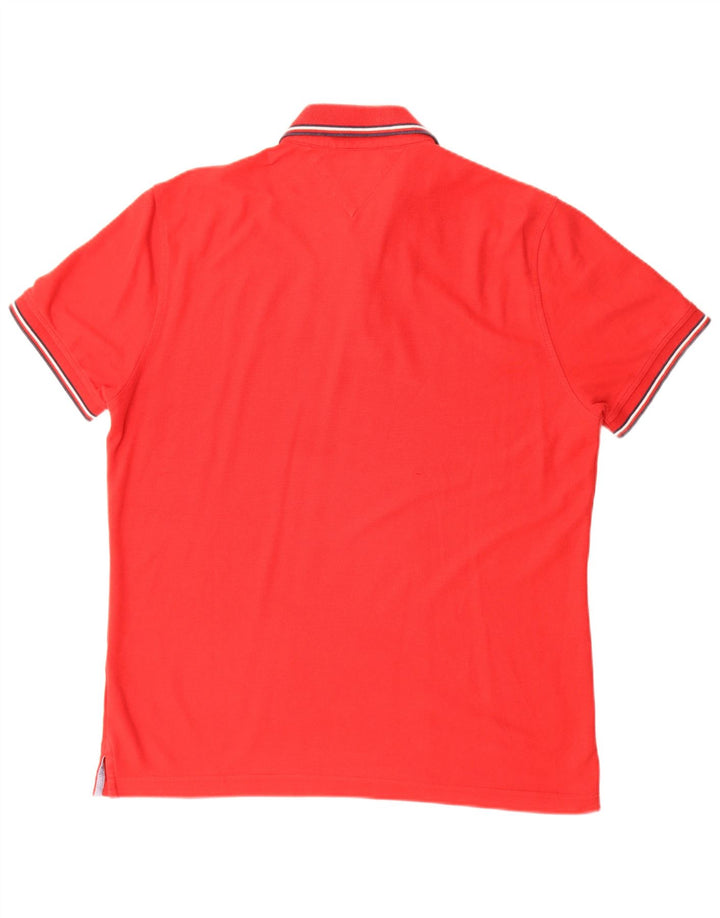 Camisa polo masculina Tommy Hilfiger grande algodão vermelho