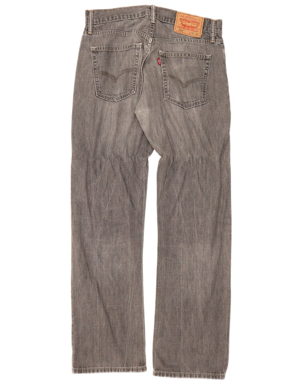 Calça jeans feminina Levi's 514 Straight W32 L32 cinza algodão