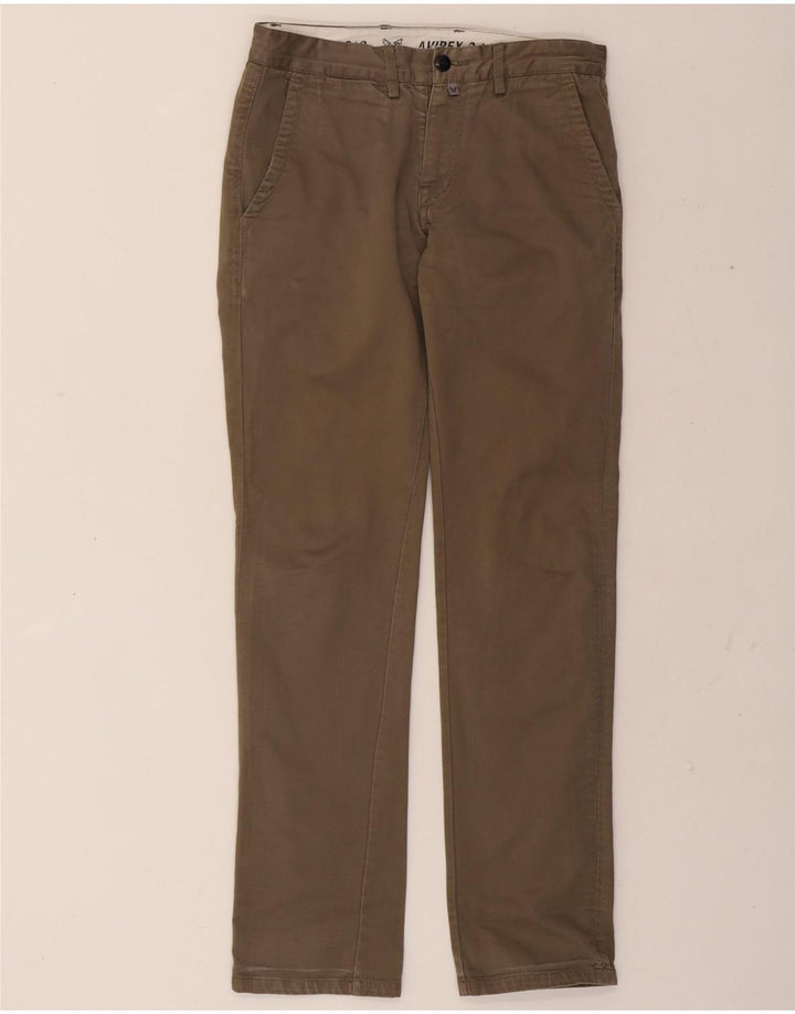 AVIREX Mens Straight Chino Trousers W 30 L32 Khaki Cotton Vintage Avirex and Second-Hand Avirex from Messina Hembry 