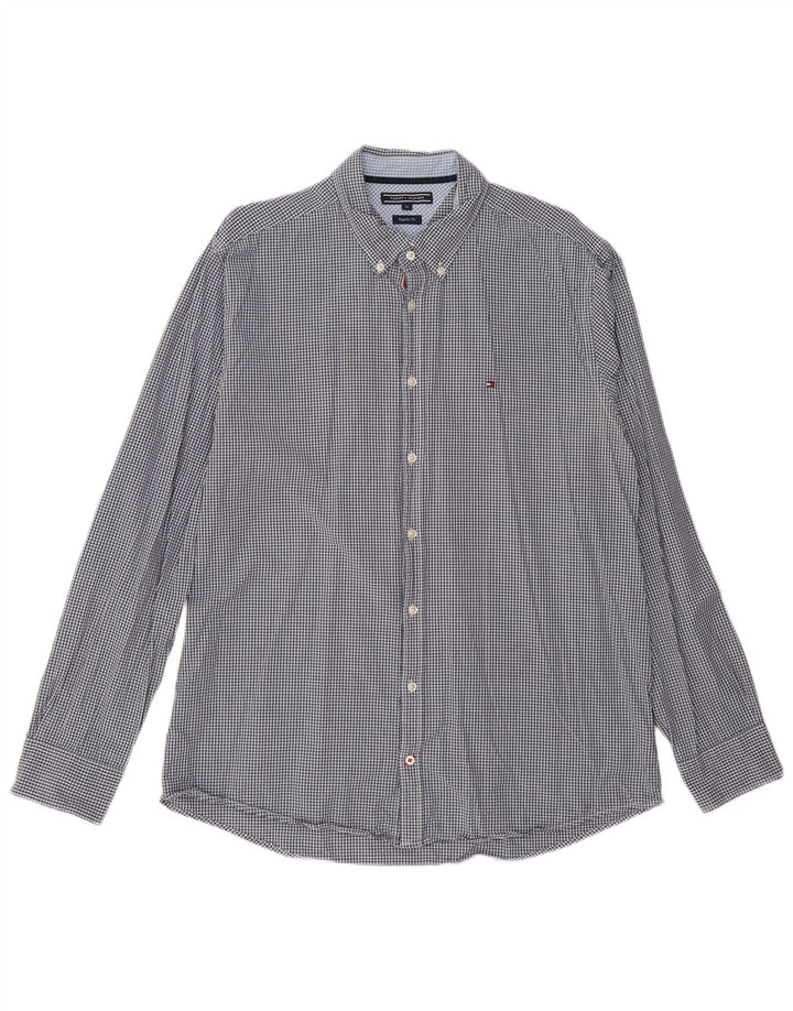 Camisa masculina TOMMY HILFIGER Regular Fit XL azul marinho guingão