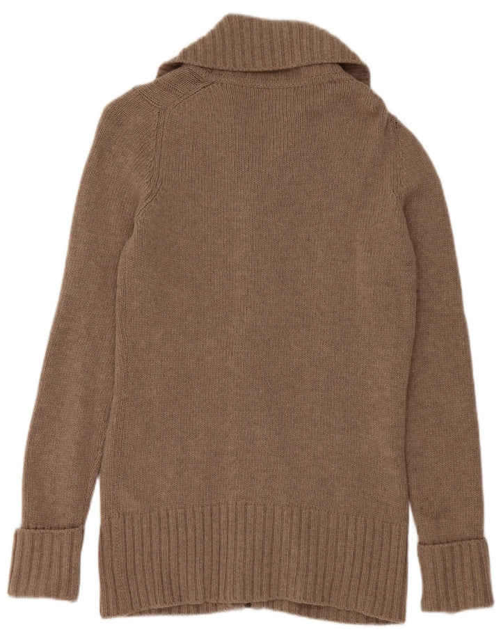 Suéter cardigã feminino Massimo Dutti Reino Unido 10 lã cinza pequena