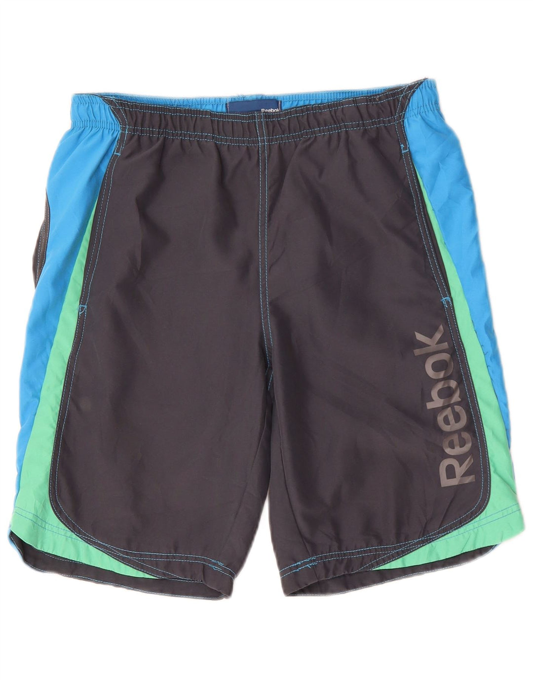 Shorts de natação masculino gráfico REEBOK XS cinza bloco colorido