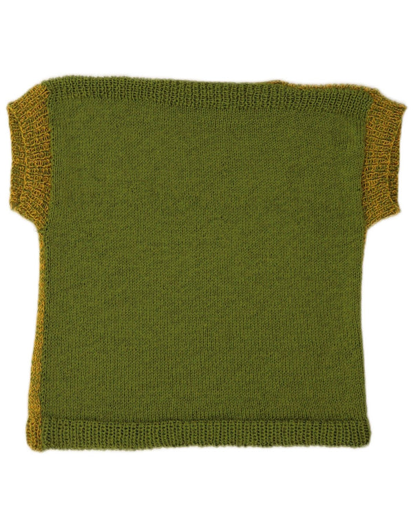 Colete feminino vintage regata Reino Unido 8 pequeno verde salpicado