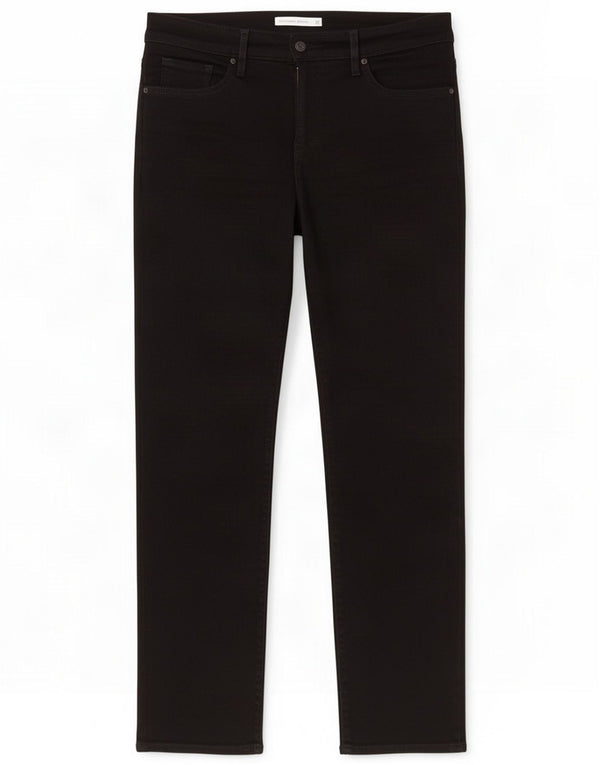 Levi's Womens 314 Shaping Straight Jeans W29 L30 Algodão Preto