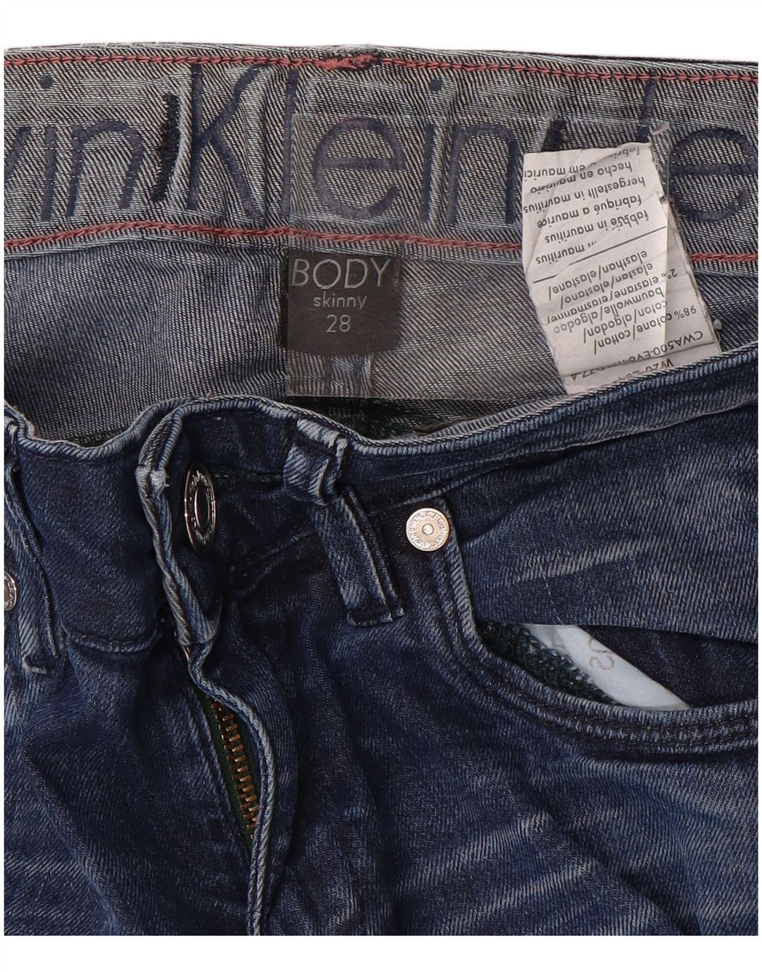 Calça jeans skinny feminina CALVIN KLEIN W28 L33 algodão azul