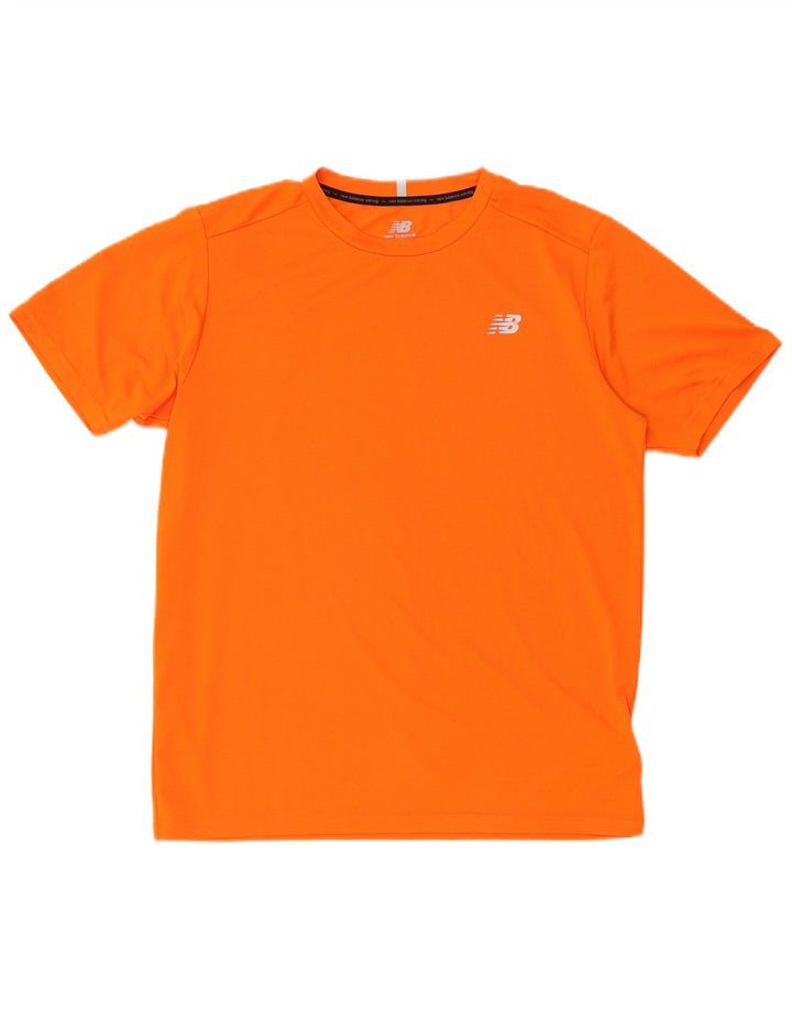 Camiseta masculina New Balance poliéster laranja médio