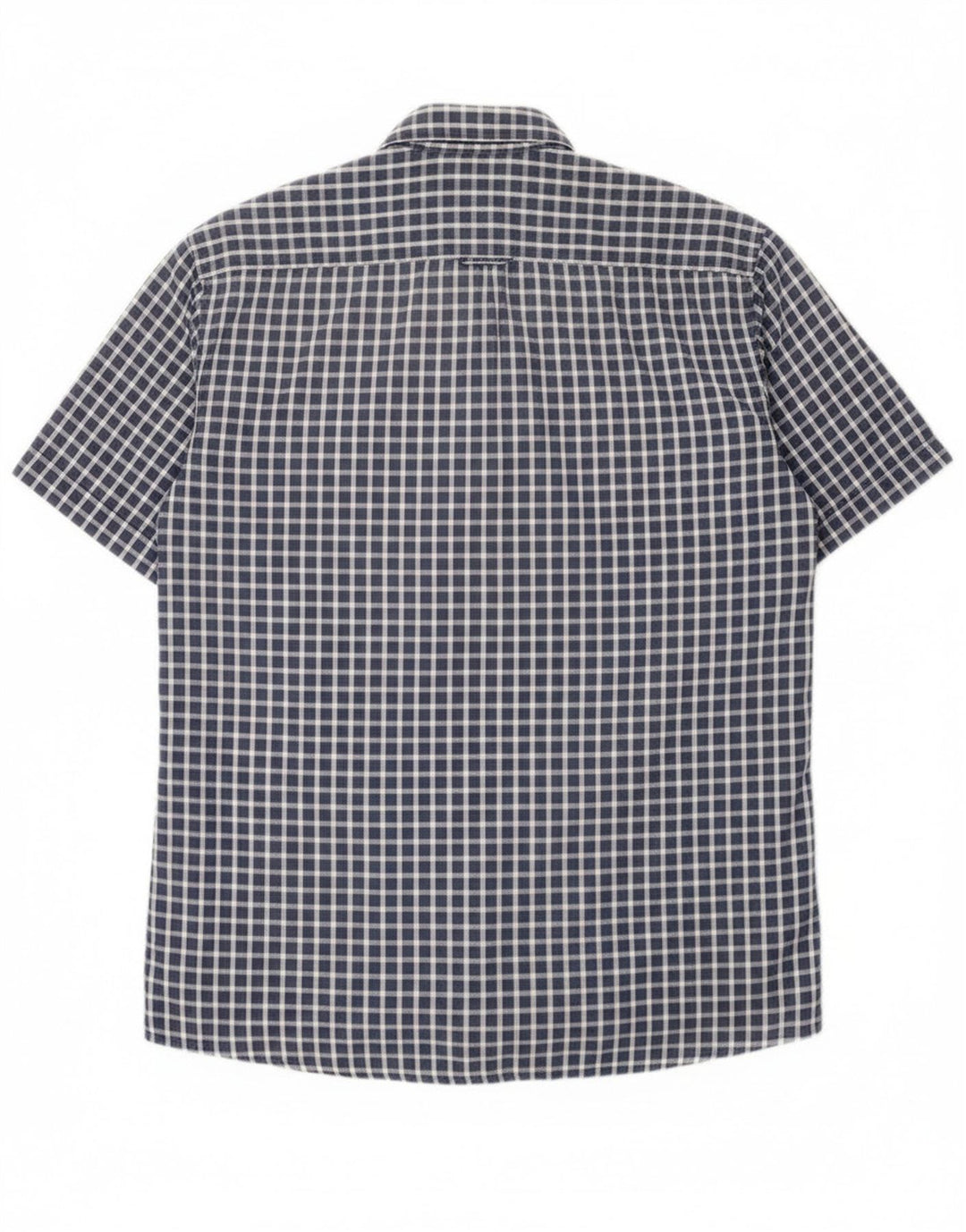 US Polo Assn. Camisa masculina regular de manga curta grande guingão azul marinho
