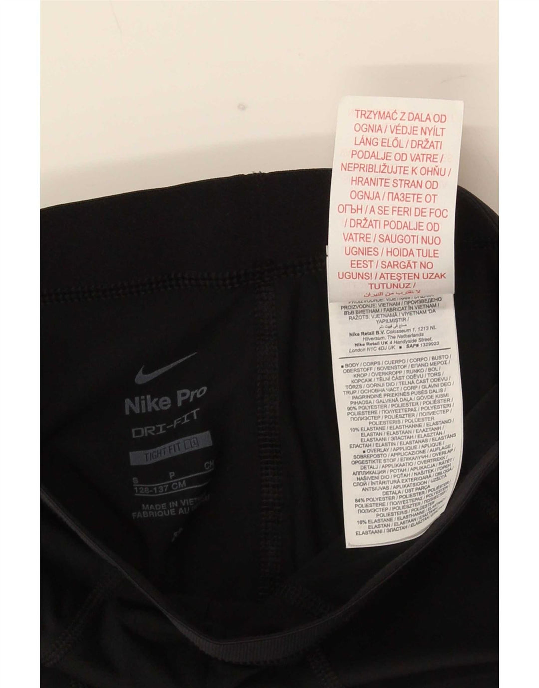 Leggings Nike Dri Fit para meninas de 8 a 9 anos, pequenas, pretas, poliéster