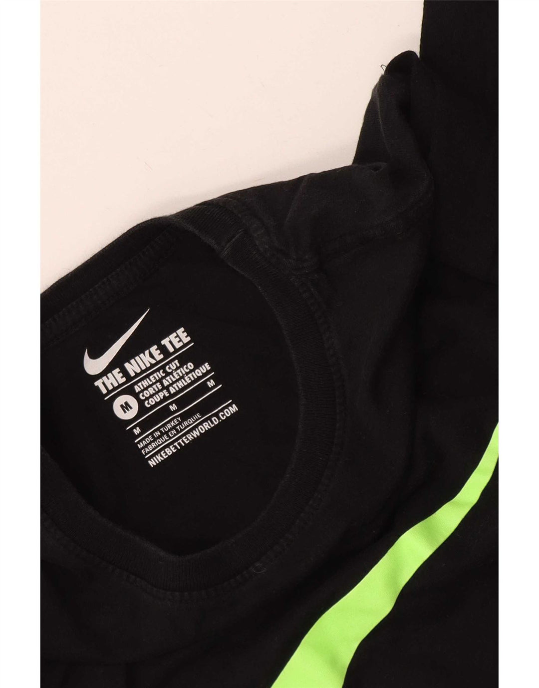 Top gráfico masculino Nike Athletic Fit manga comprida algodão preto médio
