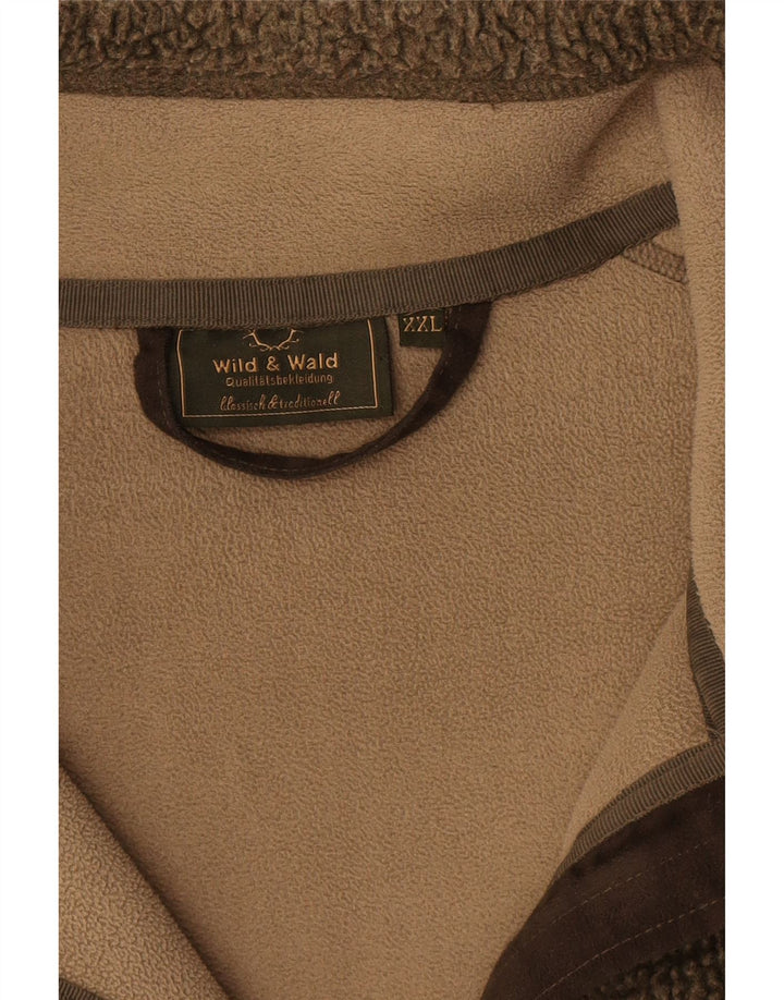 Jaqueta de lã masculina vintage Reino Unido 44 2XL Poliéster Khaki Colourblock