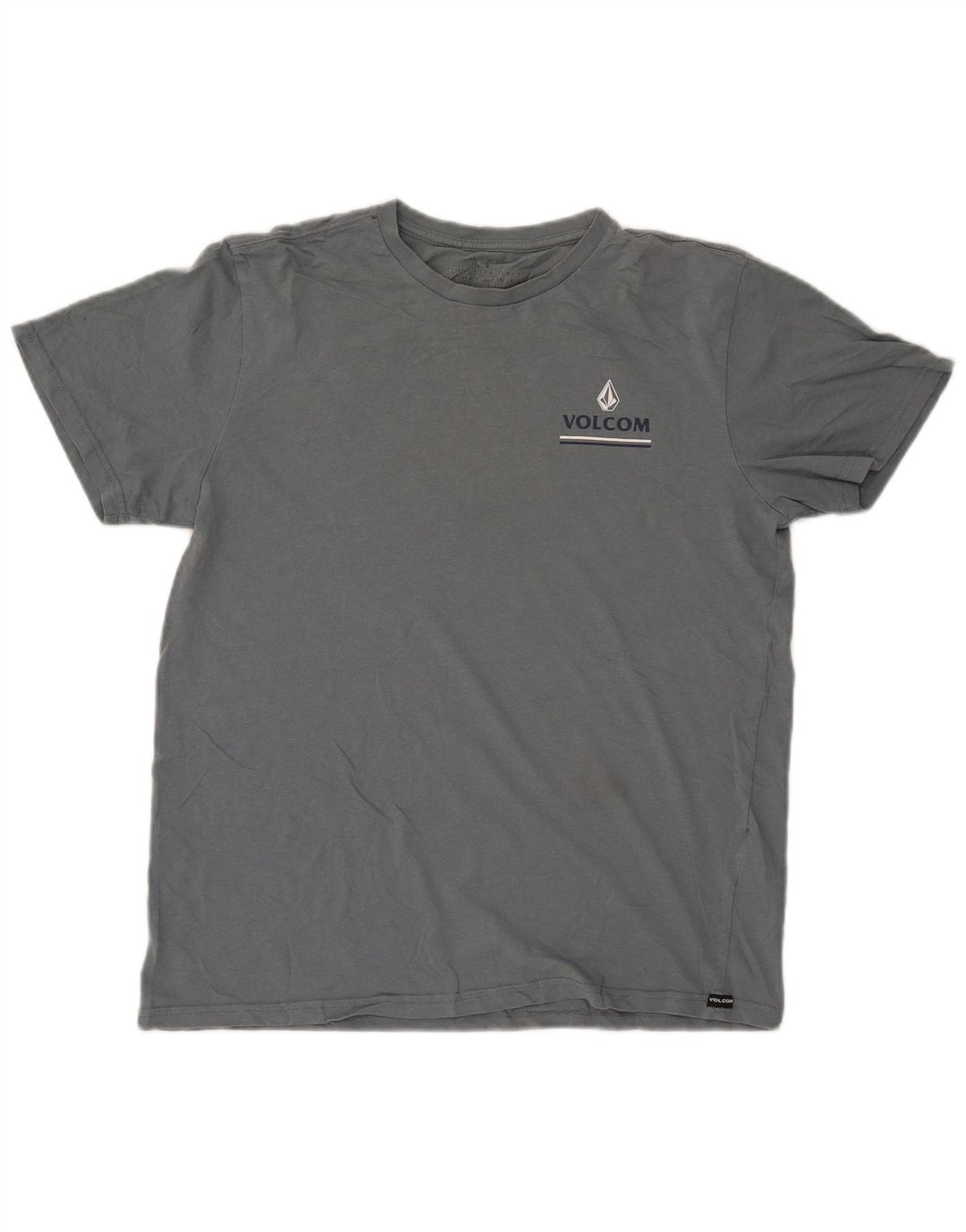 Camiseta feminina gráfica VOLCOM UK 16 grande algodão azul