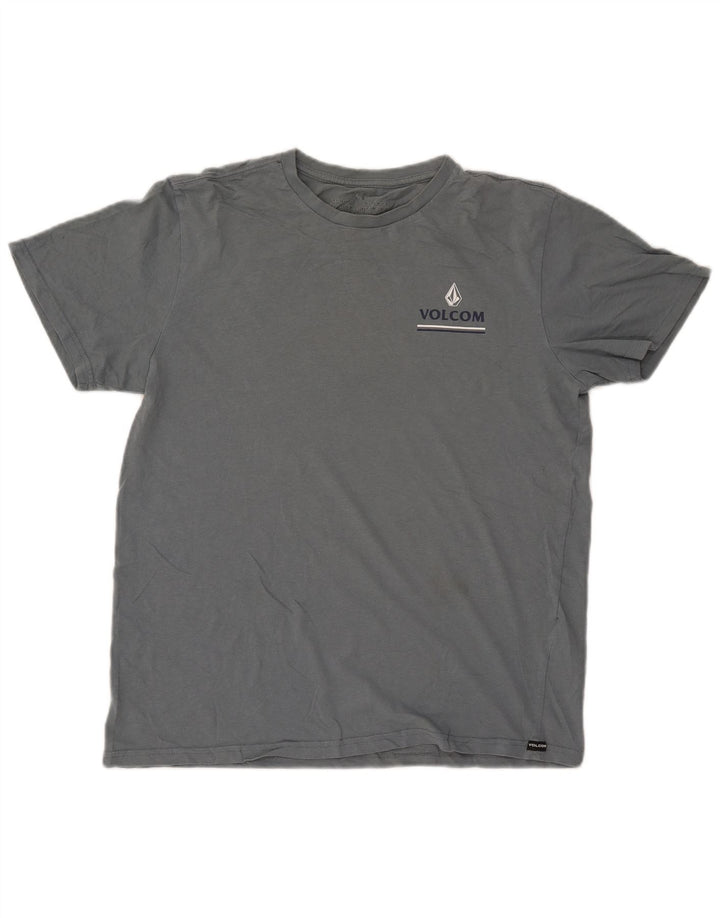 Camiseta feminina gráfica VOLCOM UK 16 grande algodão azul