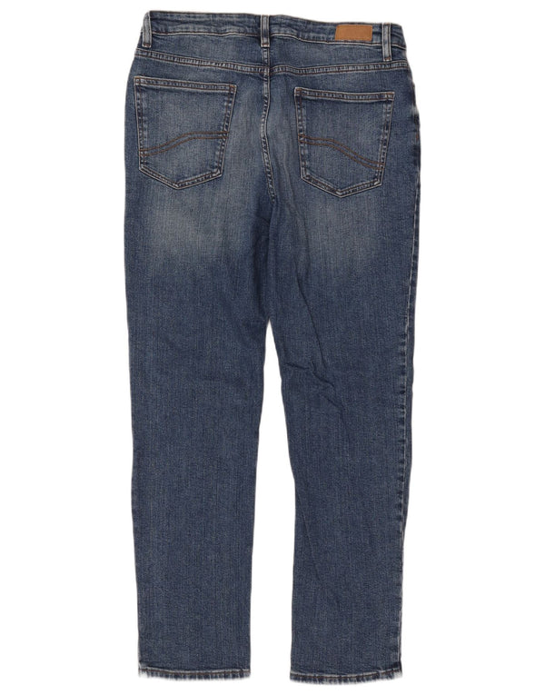 Calça jeans feminina Fat Face Chesham Girlfriend Slim UK 12 médio W32 L27 azul