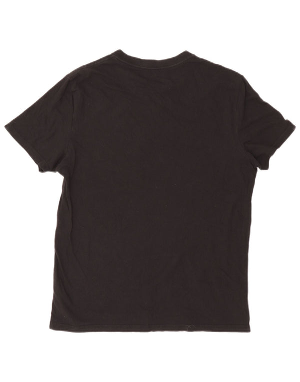 Calvin Klein Jeans Camiseta masculina gráfica Top Médio Preto