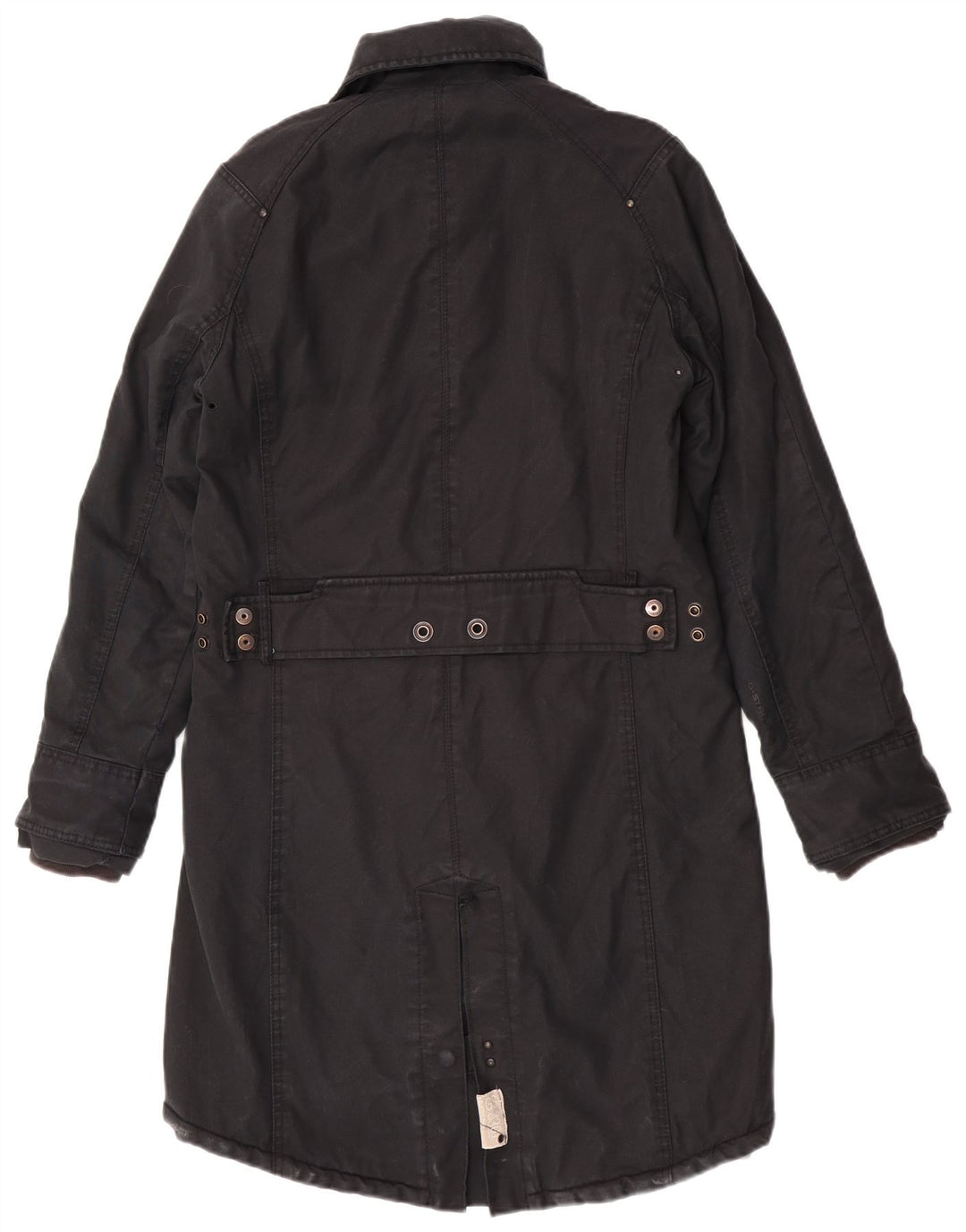 Casaco corta-vento feminino G-Star UK 40 grande algodão preto