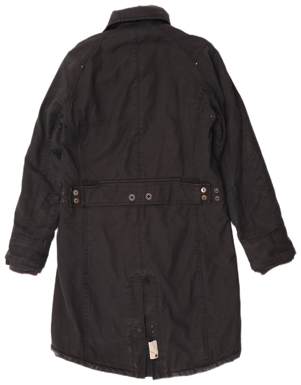 G-Star Womens Windbreaker Coat UK 40 Large Black Cotton