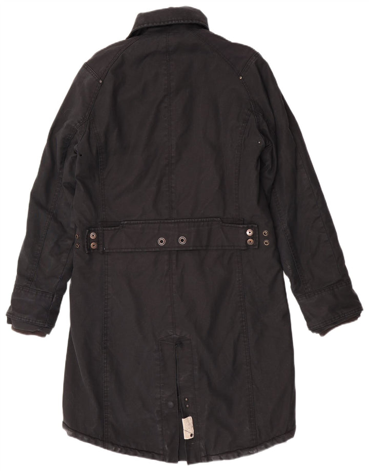Casaco corta-vento feminino G-Star UK 40 grande algodão preto
