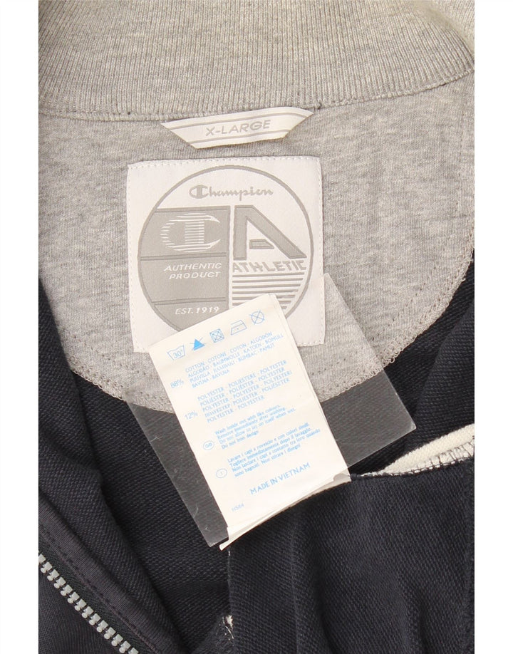 CHAMPION Jaqueta masculina de agasalho XL azul marinho algodão colorblock