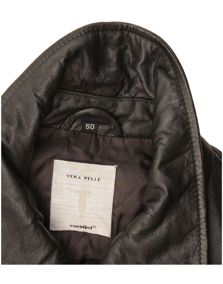 Jaqueta de couro masculina Conbipel IT 50 grande couro preto