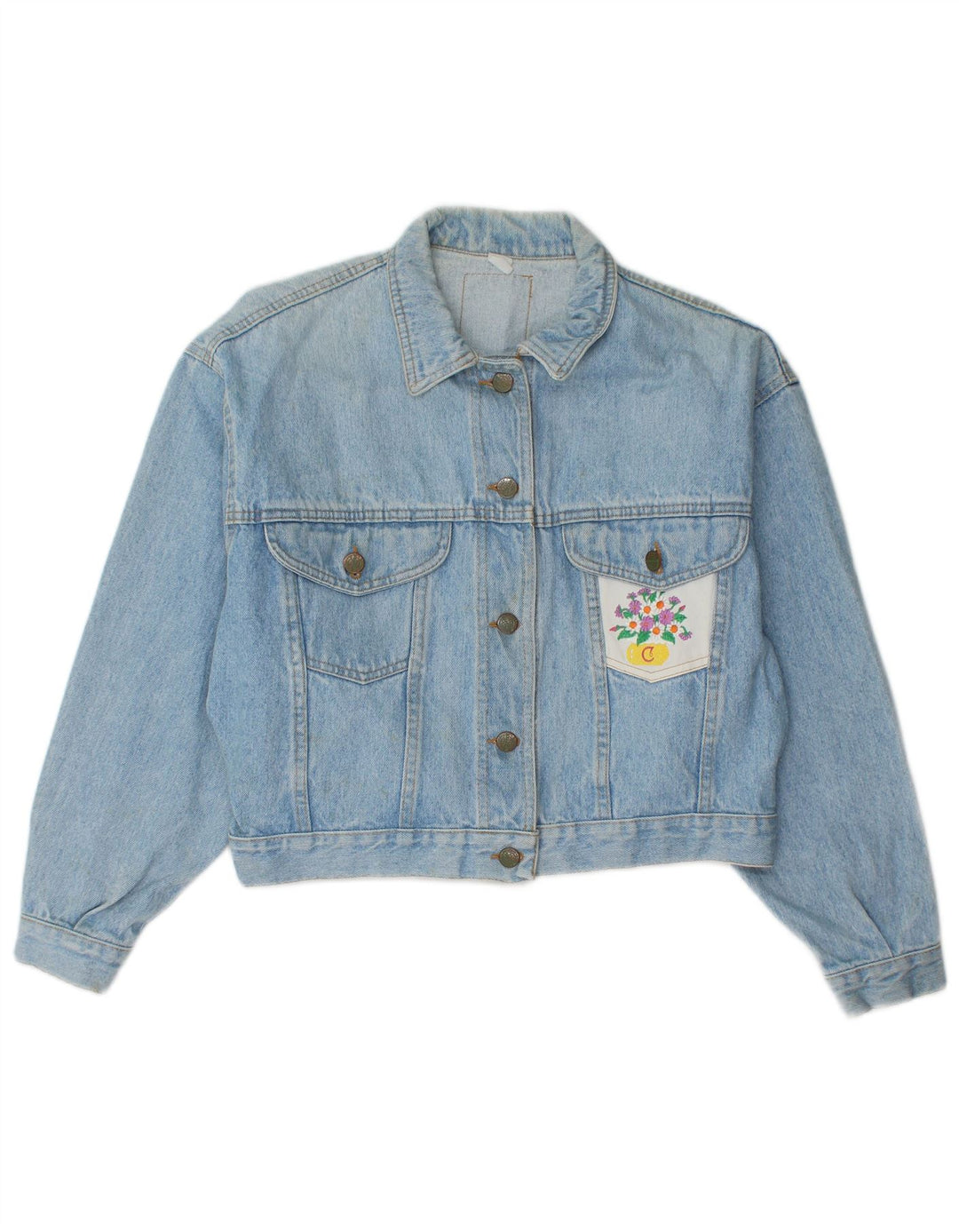 Jaqueta jeans feminina Weipper Crop UK 16 grande azul