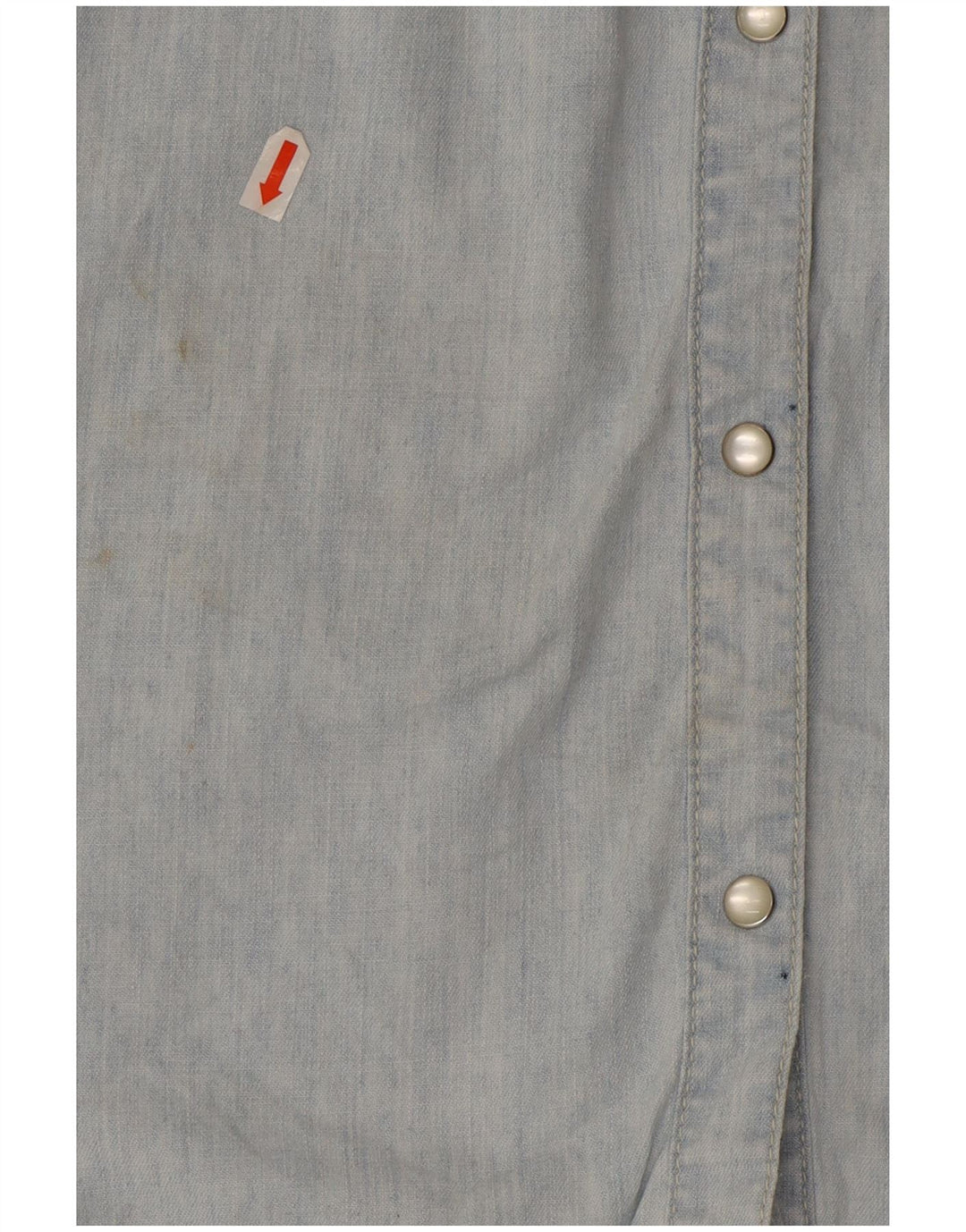Camisa jeans feminina Fat Face UK 16 grande algodão azul