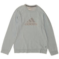 Adidas Mens Graphic Moletom Jumper Pequeno Azul Algodão