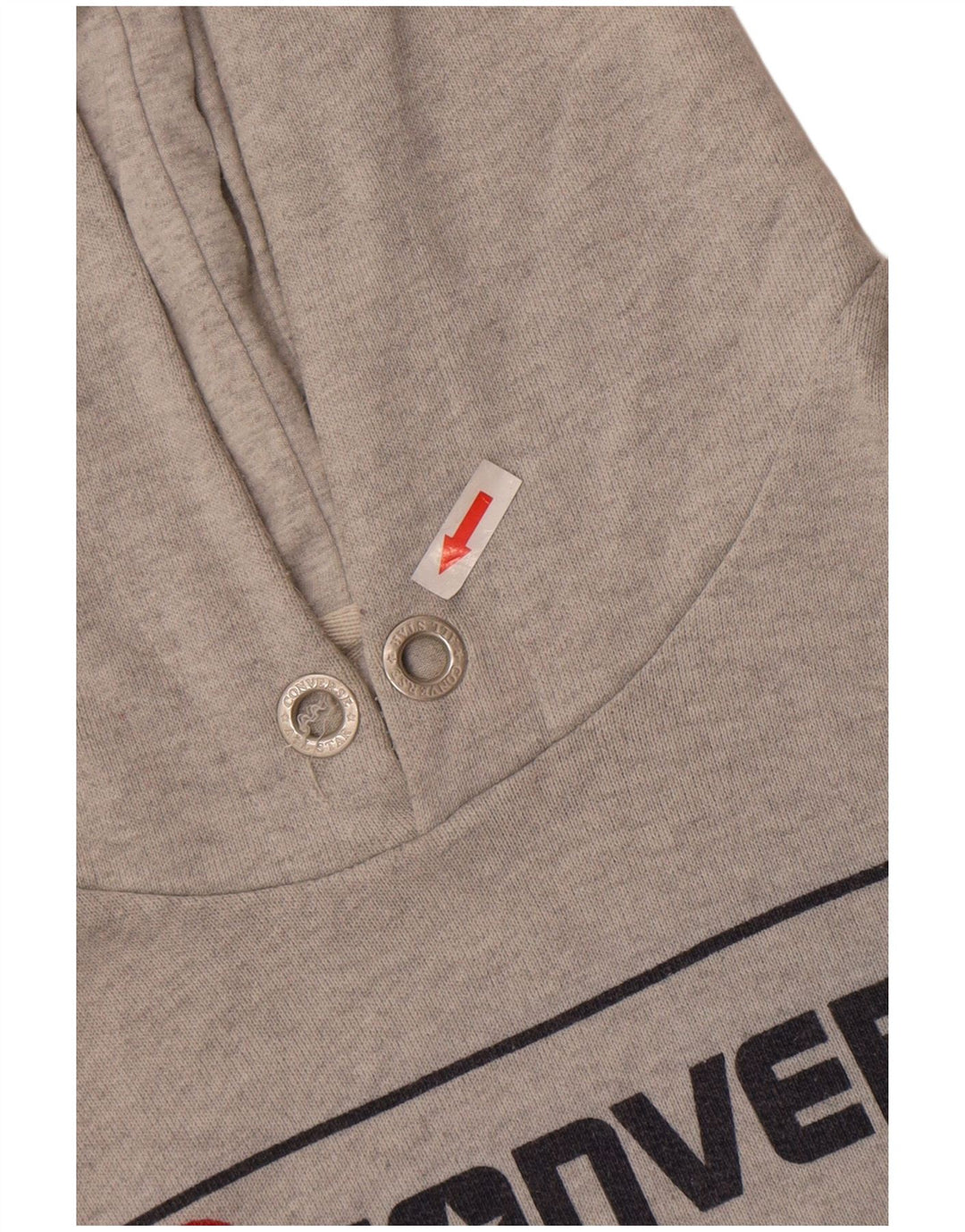Converse masculino gráfico moletom com capuz grande algodão cinza