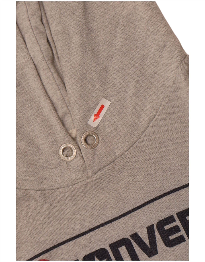 Converse masculino gráfico moletom com capuz grande algodão cinza