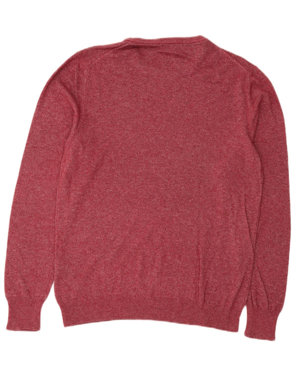 Liu Jo Suéter masculino com gola redonda XL Borgonha manchado de viscose